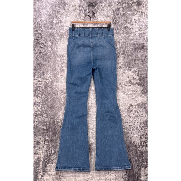 Free People Jayde Jeans 30 Womens High Rise Flare Medium Wash Denim - Picture 2 of 7